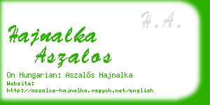 hajnalka aszalos business card